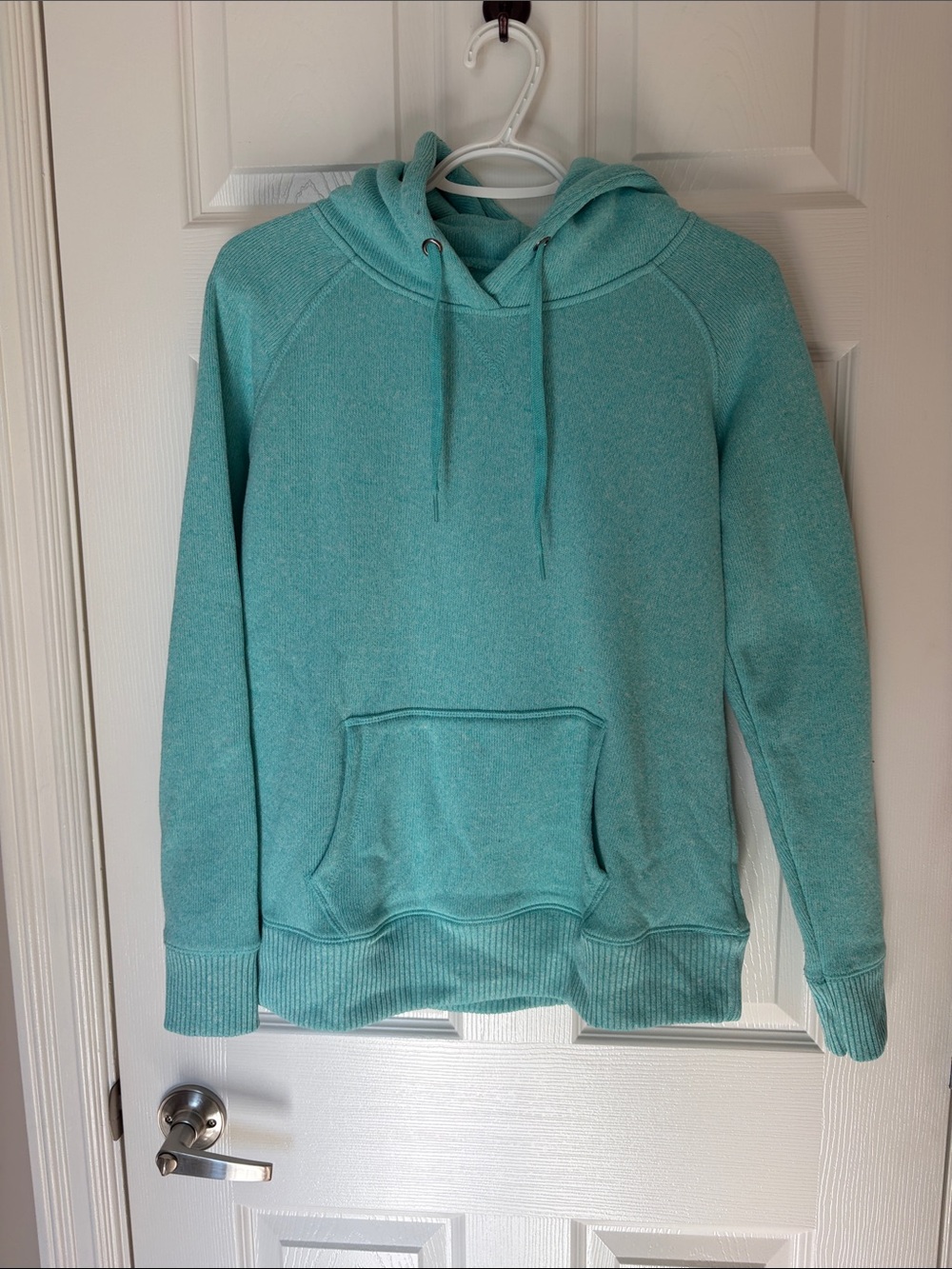 Women’s Aqua Hooded Pullover Sweater